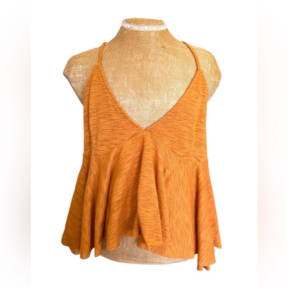 Anama women’s camisole burnt orange  racerback cropped top festival size Medium - Picture 1 of 5